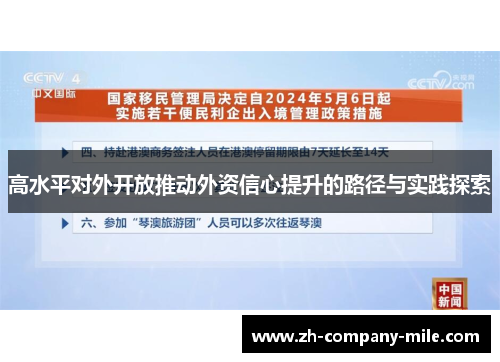 高水平对外开放推动外资信心提升的路径与实践探索 高水平对外开放推动外资信心提升的路径与实践探索
